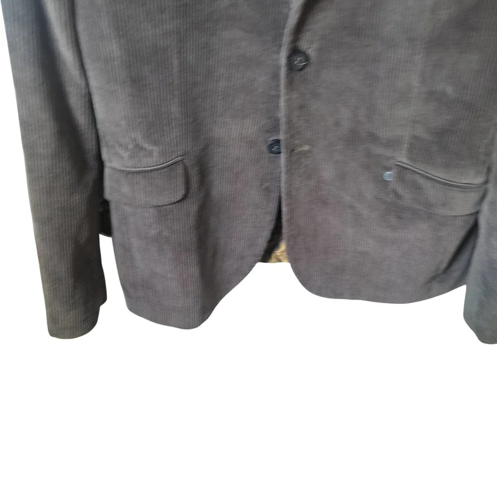 Superdry Limited Mens 3XL Corduroy BlazerJacket Brown Classic Slim QuiltedLining